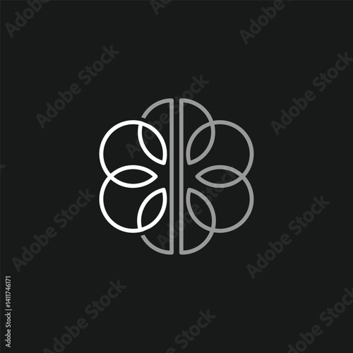 letter e brain mandala