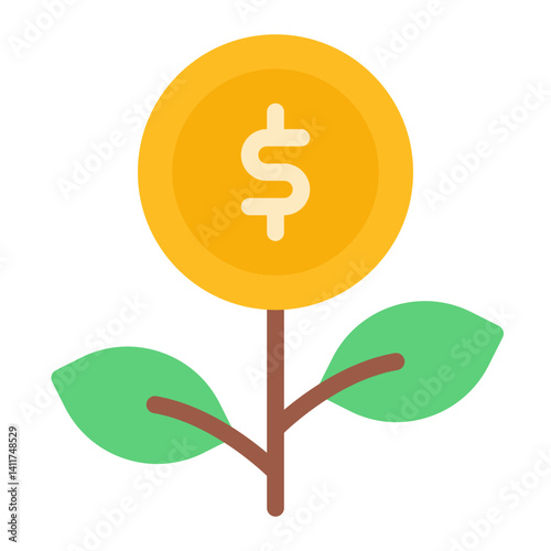 growth investment icon for illustration