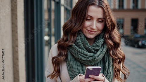 The Woman with Smartphone Scarf