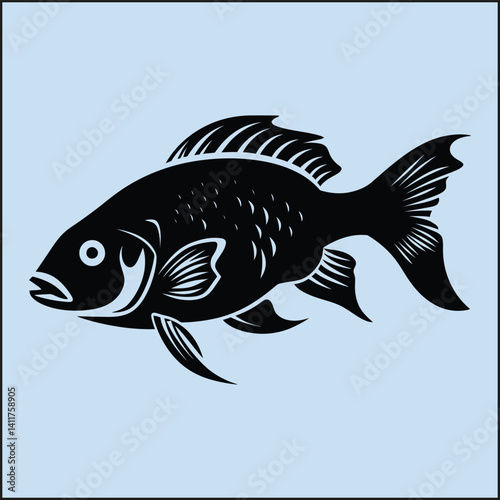 Silhouette of a Fish, Ocean