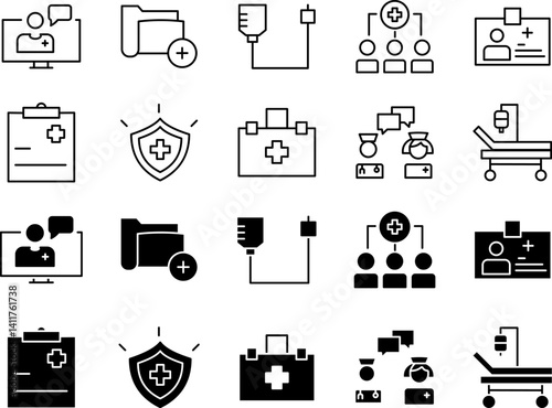Telemedicine Vector Icon Set