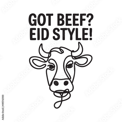 got beef eid style minimalist t shirt design