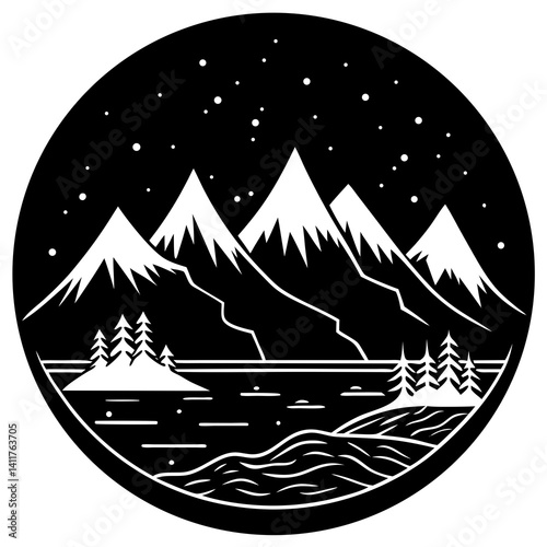 Tundra Vector Illustration - High-Quality Digital Art for Creative Projects
