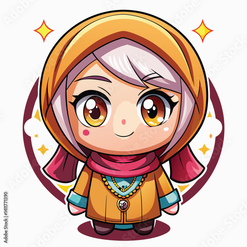 Cute anime girl in hijab (3)