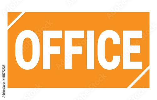 Obraz na płótnie OFFICE text written on orange stamp sign. w salonie