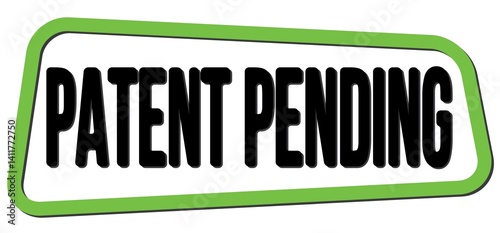 Obraz na płótnie PATENT PENDING text on green-black trapeze stamp sign. w salonie