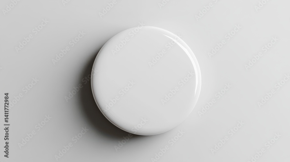 Circle Illustration. Blank White 3D Icon Symbol with Round Design Circle Illustration. Blank White 3D Icon Symbol with Round Design