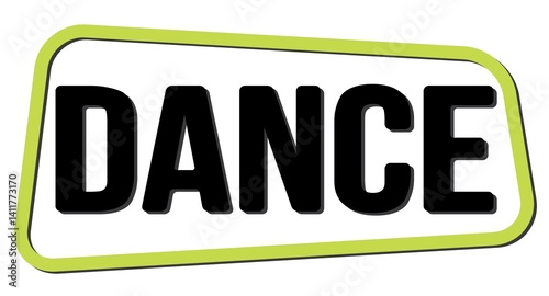 Obraz na płótnie DANCE text on green-black trapeze stamp sign. w salonie