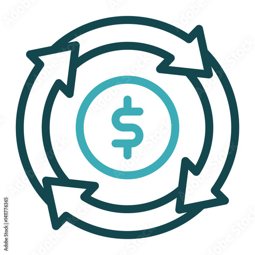 return investment icon for illustration