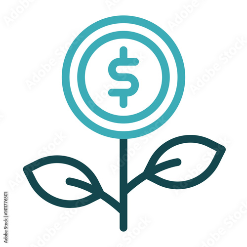 growth investment icon for illustration
