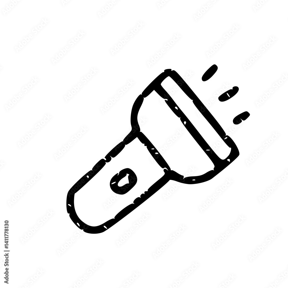 Hand-drawn Flashlight Icon Hand-drawn Flashlight Icon