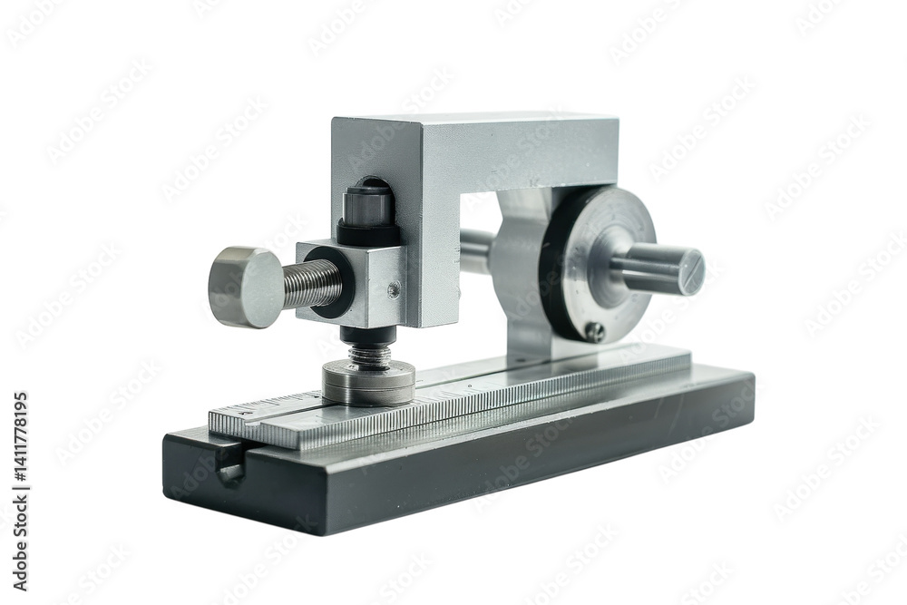 A precision tool for crafting metal parts showcases intricate design and functionality in a well-lit workspace isolated on transparent background A precision tool for crafting metal parts showcases intricate design and functionality in a well-lit workspace isolated on transparent background