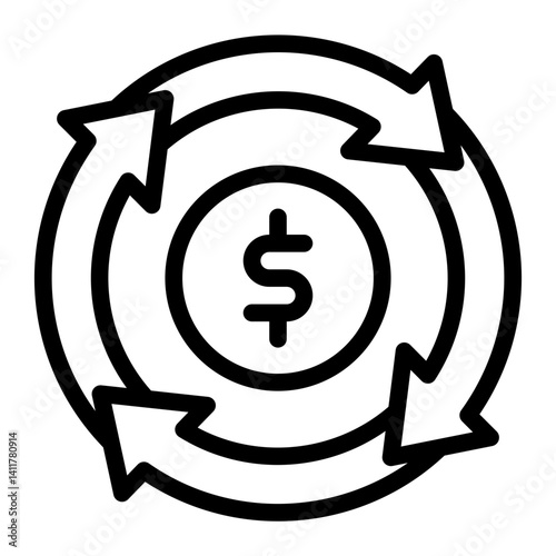 return investment icon for illustration