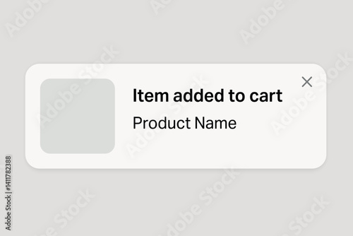 Shopping alert pop-up with added product preview