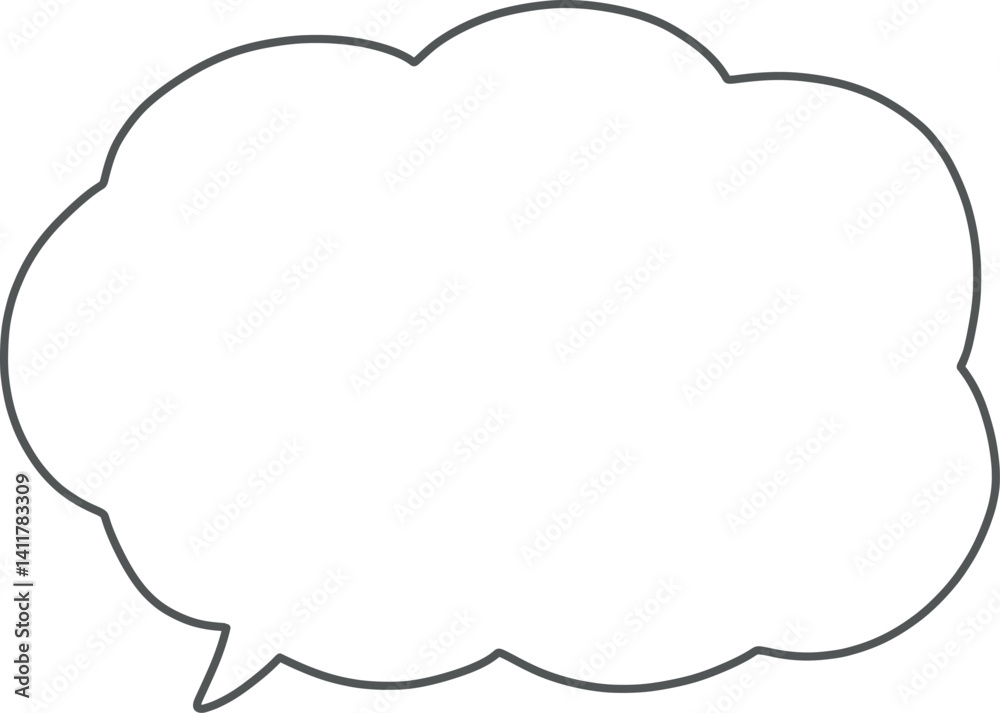 シンプルな吹き出しのイラスト素材