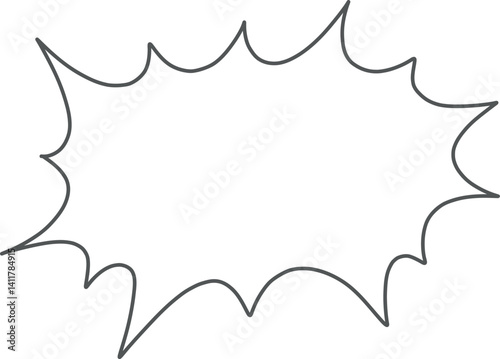 シンプルな怒りの吹き出しのイラスト素材