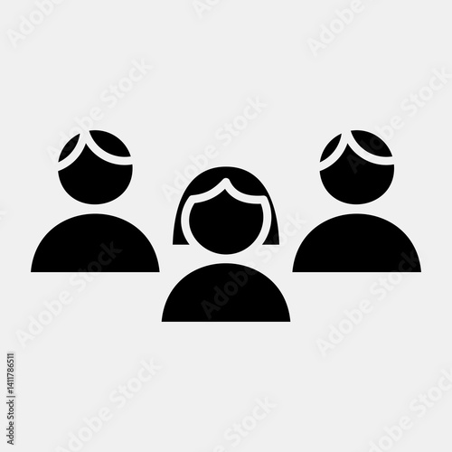 Icon voters. Indonesian general election elements. Icons in glyph style. Good for prints, posters, infographics, etc.