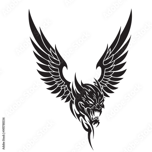 eagle with wings tattoo 