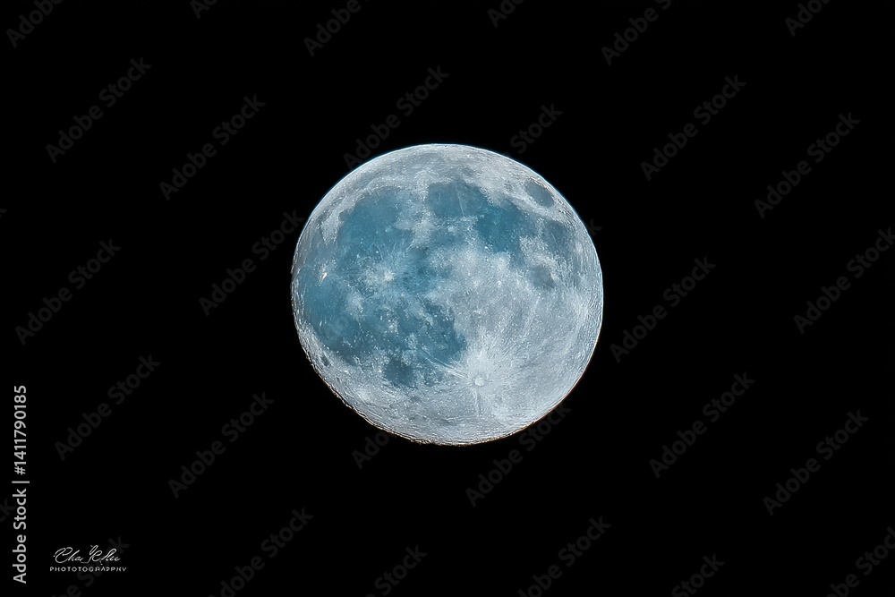 Full Moon, ethereal blue hue Full Moon, ethereal blue hue