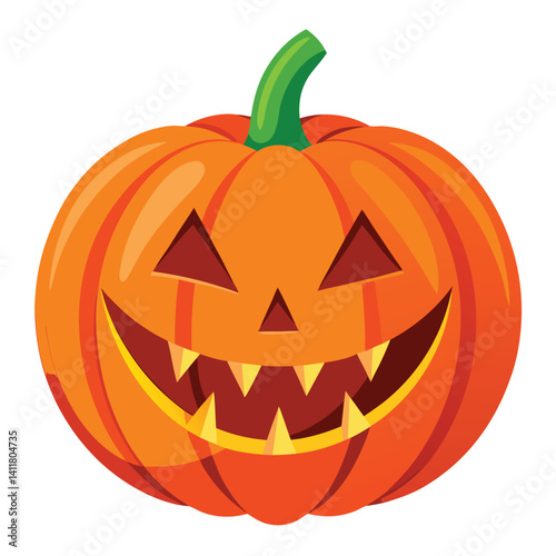 Halloween Pumpkin carving  isolated on white background