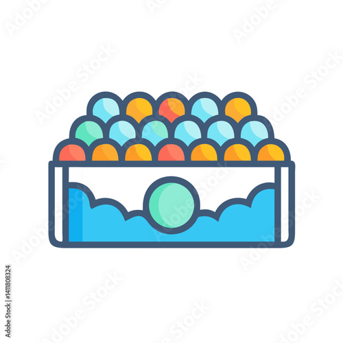 Ball Pit Icon Representing Indoor Play and Children's Recreational Activity