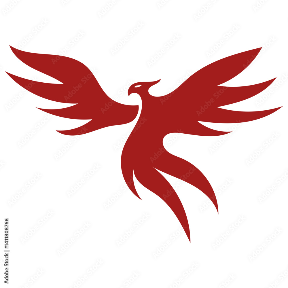 Fototapeta premium Modern Phoenix Bird Silhouette