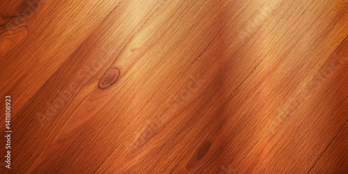 "A Stunning Close-Up of Glossy Lacquered Brown Wood Panels, With Deep Reflective Tones and Visible Natural Grain Patterns, Creating a Sophisticated and Retro-Inspired Wooden Backdrop"
