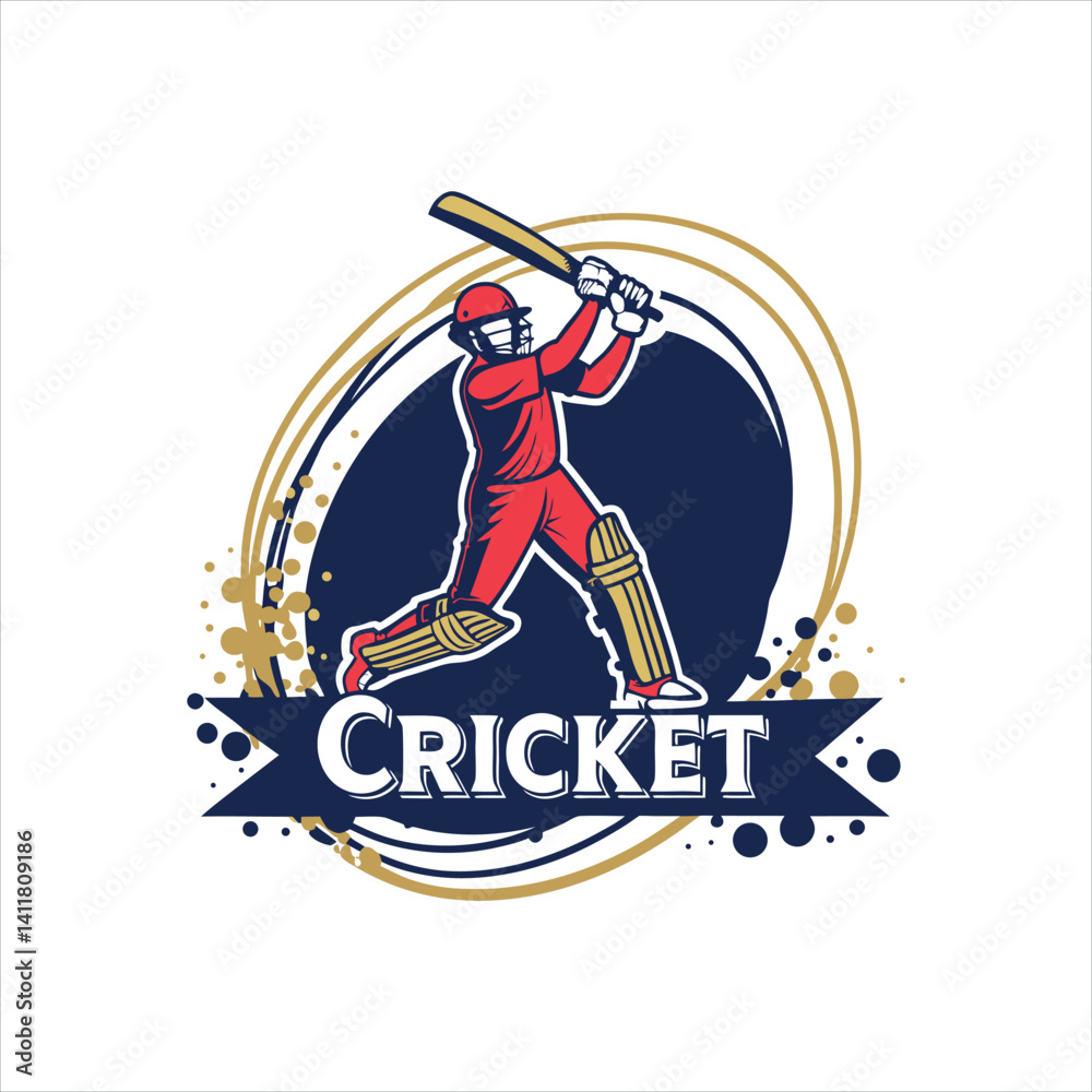 Fototapeta premium Cricket logo design
