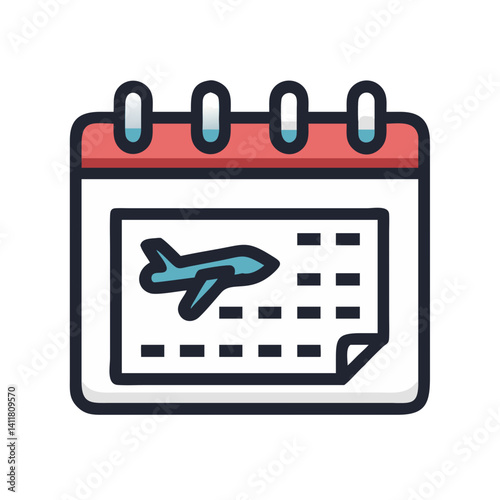 Calendar Icon Representing Vacation Schedule and Time Management