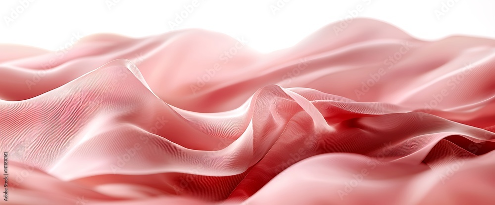 Fototapeta premium Pink Silk Drape with Elegant Texture, and Soft Fabric.