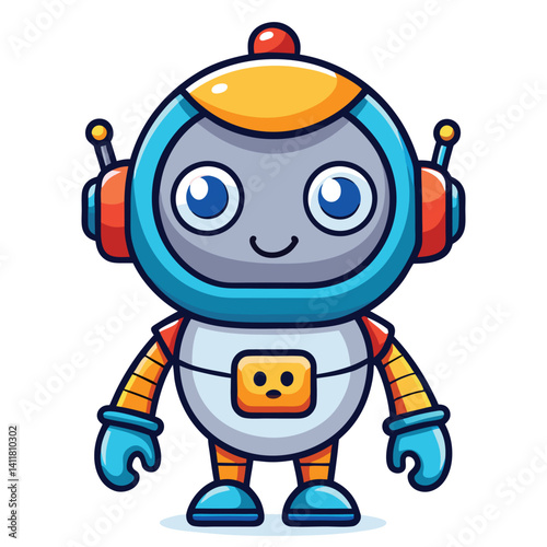 Cute robot character design