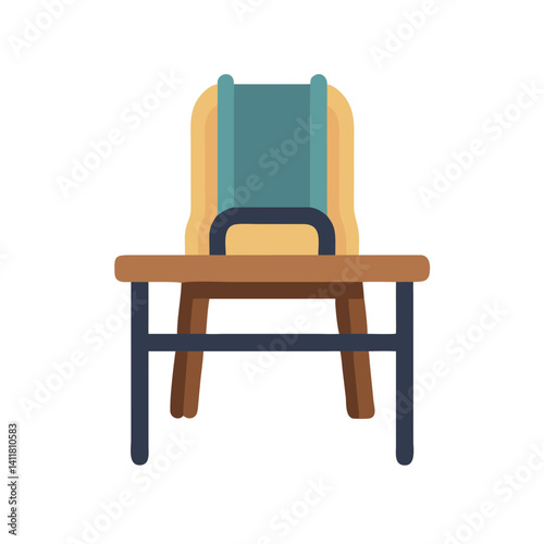 Dining Chair Icon Representing Seated Dining and Comfortable Meal Settings