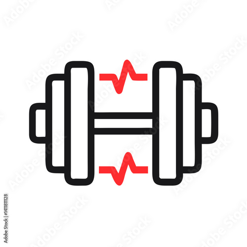 Dumbbell Icon Representing Strength Training and Muscle Building