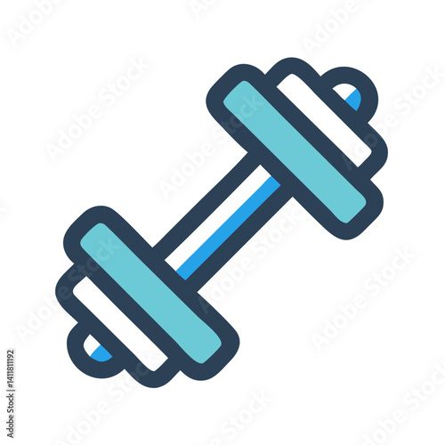 Dumbbell Icon Representing Strength Training and Muscle Building