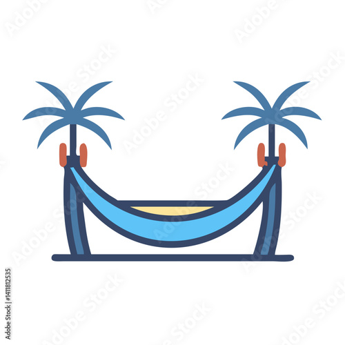 Hammock Icon Representing Relaxation and Leisure Time