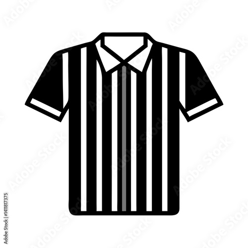 Referee Shirt Icon Representing Sports Official and Game Regulation Uniform