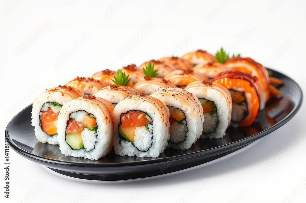 Elegant Palauan Sushi Presentation Elegant Palauan Sushi Presentation