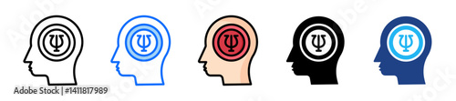 Psychology Icon Set Multiple Style Collection