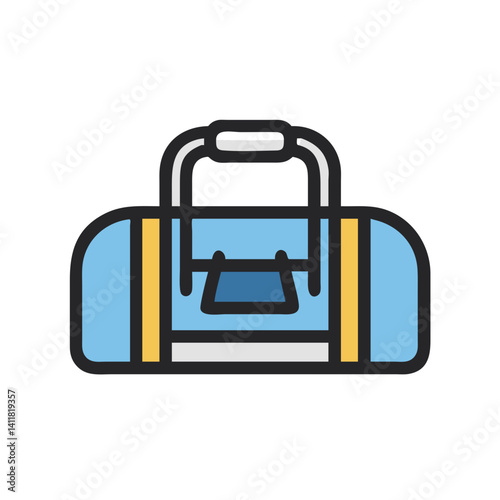 Sports Bag Icon Representing Athletic Equipment and Fitness Gear Storage