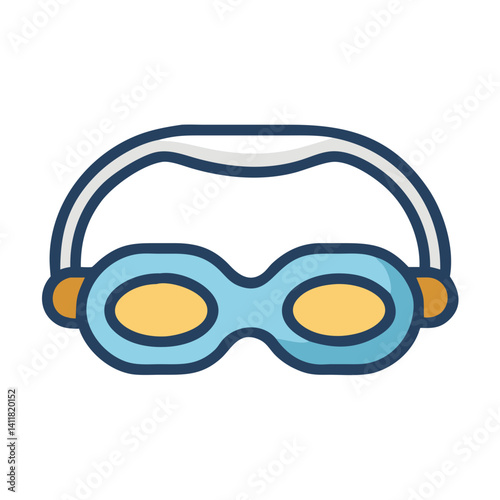 Swimming Goggles Icon Representing Water Sport and Eye Protection Gear