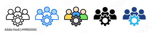 Team Management Icon Set Multiple Style Collection