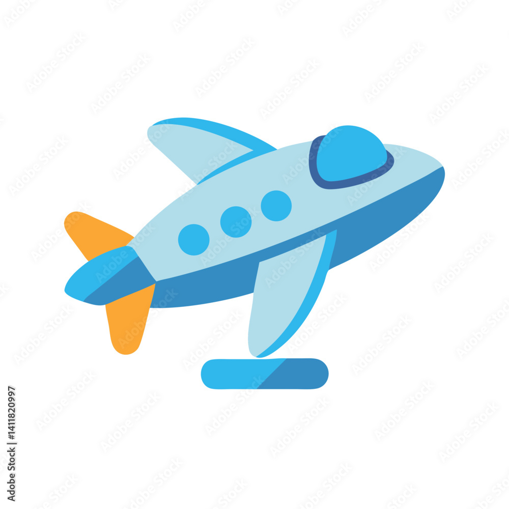 Fototapeta premium Toy Airplane Icon Representing Flight and Imaginative Play for Children