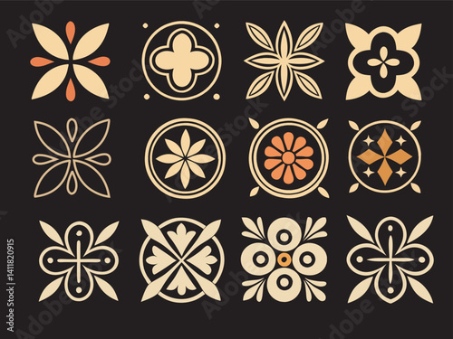 stunning collection of 24 meticulously crafted floral and geometric design elements!  Perfect for crafting unique projects, these versatile shapes offer endless possibilities for DIY enthusiasts, scra