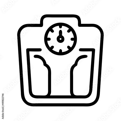 Weighing Scale Icon Representing Body Measurement and Fitness Tracking
