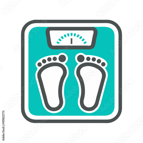 Weighing Scale Icon Representing Body Weight and Health Measurement