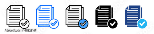 Document Icon Set Multiple Style Collection