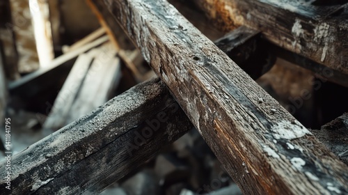 Wallpaper Mural Charred wood and ash closeup Torontodigital.ca
