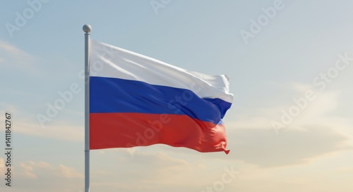 Russian Federation Flag Waving Proudly Under a Clear Sky: A Symbol of National Identity and Patriotism Free Download Russian Federation Flag Waving Proudly Under a Clear Sky: A Symbol of National Identity and Patriotism - GFXLoad