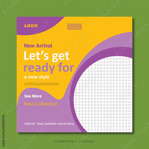 social media template banner for life style . fully editable instagram and facebook post sale poster.
