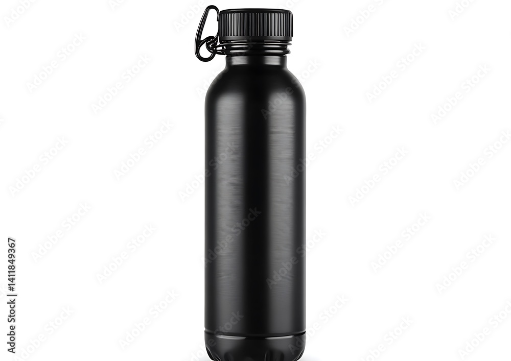 Fototapeta premium Black Water Bottle Studio Shot (1)